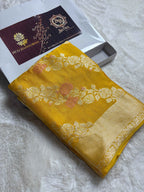 Pure Chiffon Silk Khaddi Banarasi With Aada Design