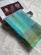 Pure Moonga Silk Handloom Banarasi Saree With Stripes