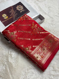 Pure Chiffon Silk Khaddi Banarasi With Aada Design