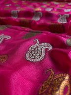 Pure Chiffon Silk Khaddi Banarasi With Paisley Motifs