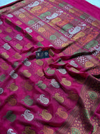 Pure Chiffon Silk Khaddi Banarasi With Paisley Motifs