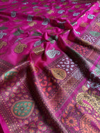 Pure Chiffon Silk Khaddi Banarasi With Paisley Motifs