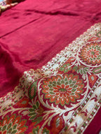 Pure Chiffon Silk Khaddi Banarasi With Floral Motifs