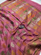 Pure Chiffon Silk Khaddi Banarasi With Paisley Motifs