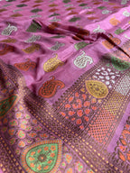 Pure Chiffon Silk Khaddi Banarasi With Paisley Motifs