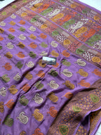 Pure Chiffon Silk Khaddi Banarasi With Paisley Motifs