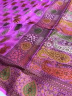 Pure Chiffon Silk Khaddi Banarasi With Paisley Motifs