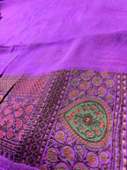 Pure Chiffon Silk Khaddi Banarasi With Paisley Motifs