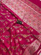 Pure Chiffon Silk Khaddi Banarasi With Floral Motifs