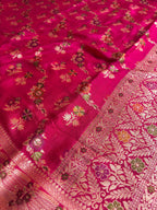 Pure Chiffon Silk Khaddi Banarasi With Floral Motifs