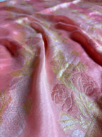Pure Chiffon Silk Khaddi Banarasi With Aada Design