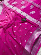 Pure Chiffon Silk Khaddi Banarasi With Small Motifs