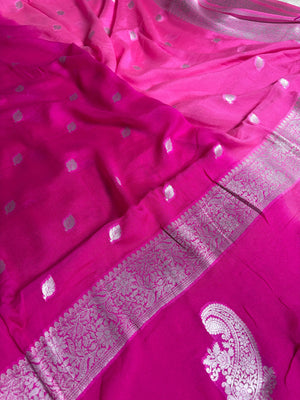 Pure Chiffon Silk Khaddi Banarasi With Small Motifs