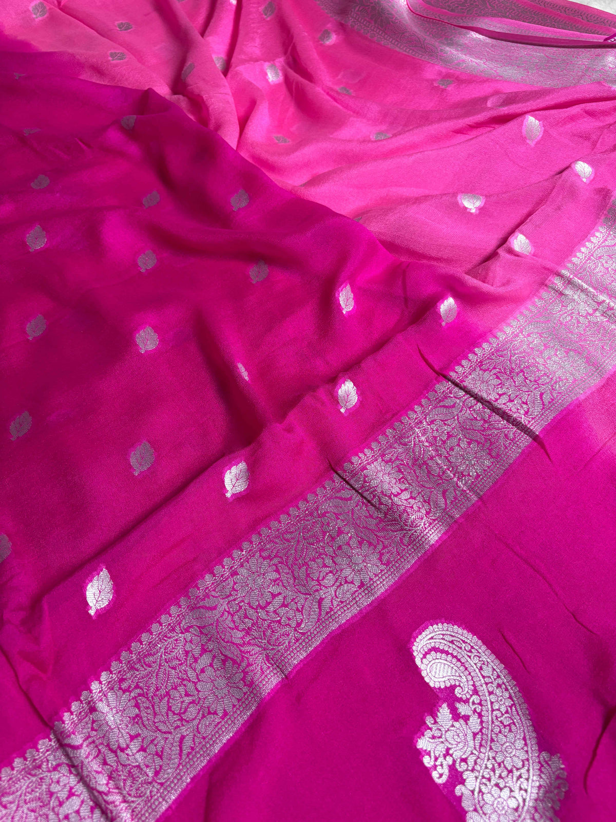 Pure Chiffon Silk Khaddi Banarasi With Small Motifs