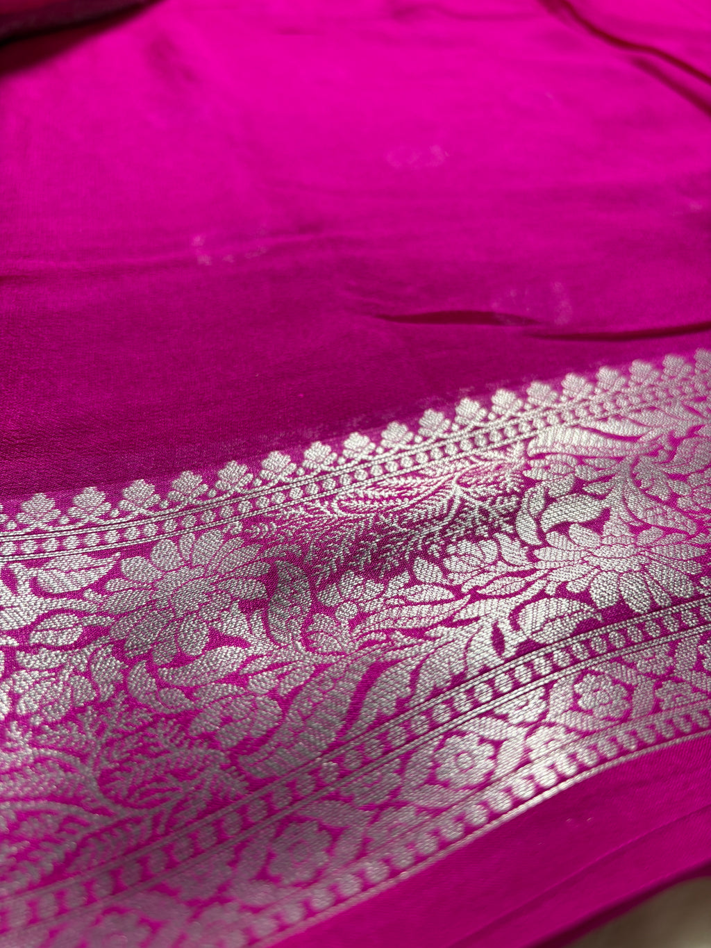 Pure Chiffon Silk Khaddi Banarasi With Small Motifs
