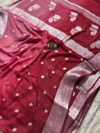 Pure Chiffon Silk Khaddi Banarasi With Small Motifs