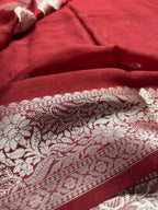 Pure Chiffon Silk Khaddi Banarasi With Small Motifs