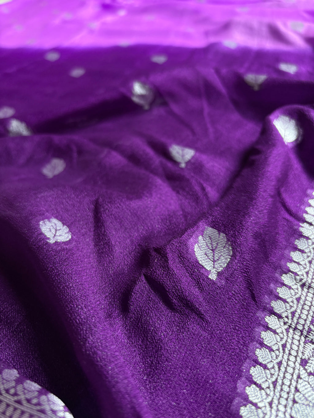 Pure Chiffon Silk Khaddi Banarasi With Small Motifs