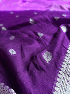 Pure Chiffon Silk Khaddi Banarasi With Small Motifs