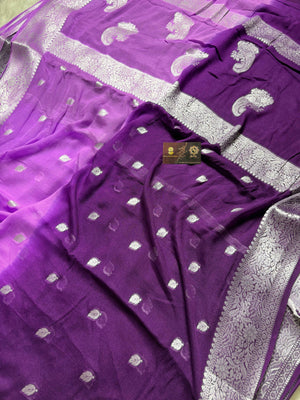 Pure Chiffon Silk Khaddi Banarasi With Small Motifs