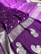 Pure Chiffon Silk Khaddi Banarasi With Small Motifs