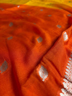 Pure Chiffon Silk Khaddi Banarasi With Small Motifs
