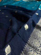 Pure Chiffon Silk Khaddi Banarasi With Small Motifs