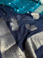 Pure Chiffon Silk Khaddi Banarasi With Small Motifs