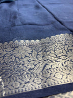 Pure Chiffon Silk Khaddi Banarasi With Small Motifs
