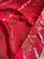 Pure Chiffon Silk Khaddi Banarasi With Aada Design