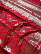 Pure Chiffon Silk Khaddi Banarasi With Aada Design