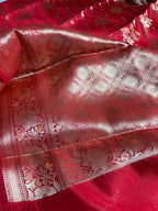 Pure Chiffon Silk Khaddi Banarasi With Aada Design