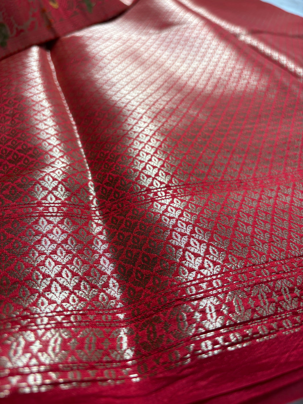 Pure Chiffon Silk Khaddi Banarasi With Aada Design