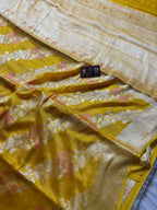 Pure Chiffon Silk Khaddi Banarasi With Aada Design