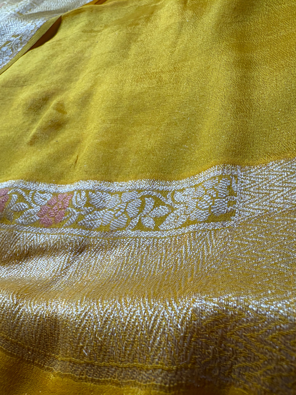 Pure Chiffon Silk Khaddi Banarasi With Aada Design