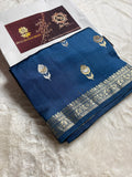Pure Raw Mango Katan Handloom Banarasi Saree - All Over Kadhua Motifs
