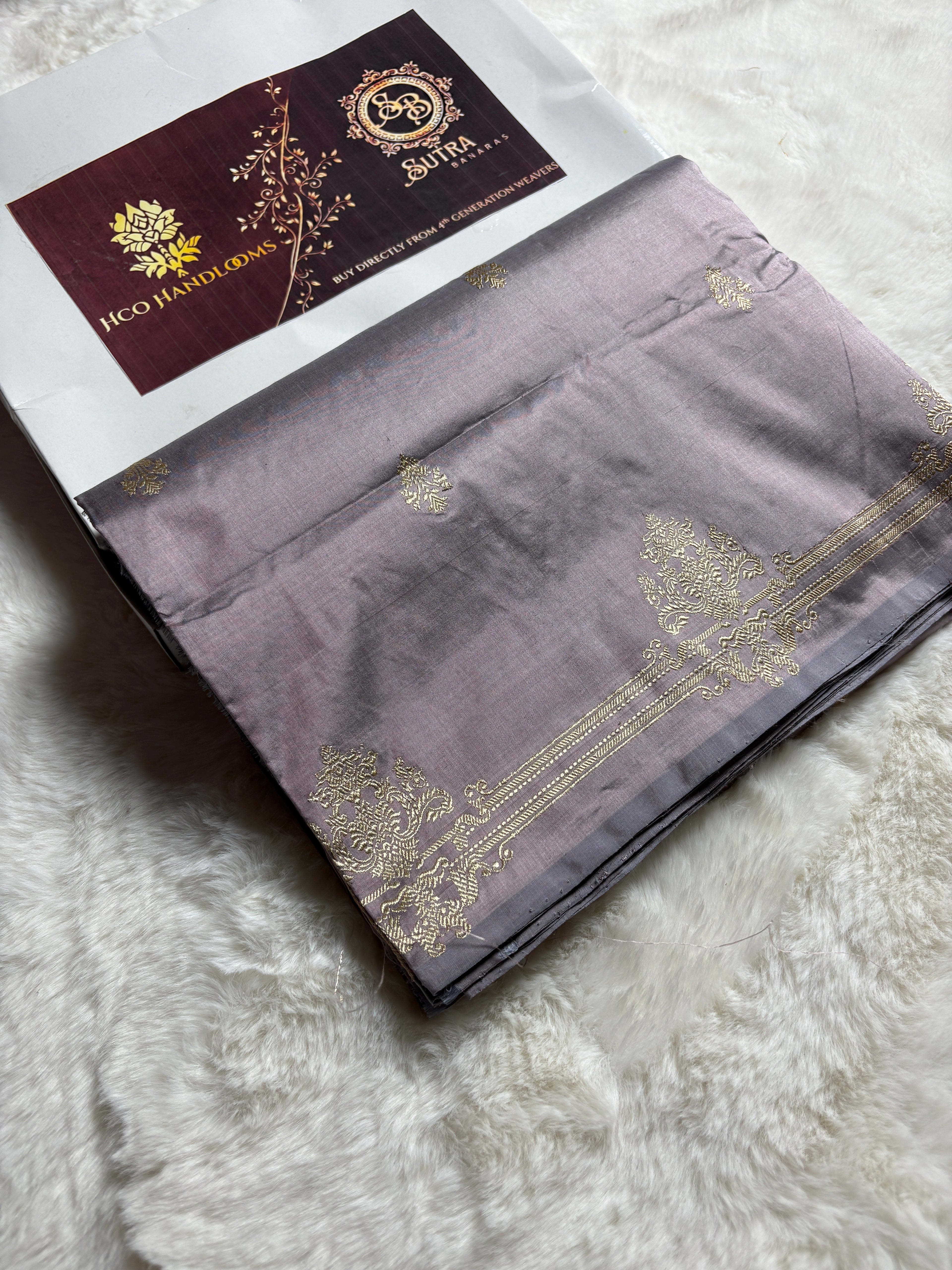 Pure Katan Silk Handloom Banarasi Saree - All Over Kadhua Motifs