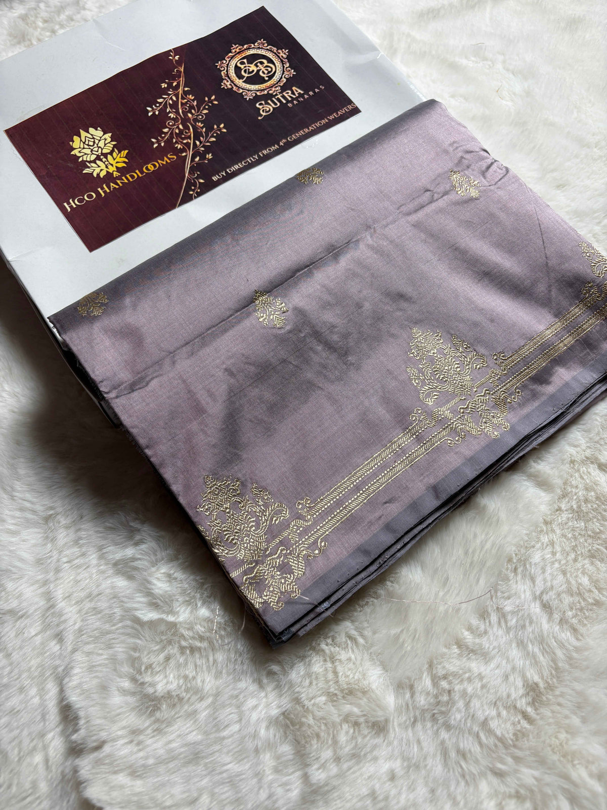 Pure Katan Silk Handloom Banarasi Saree - All Over Kadhua Motifs