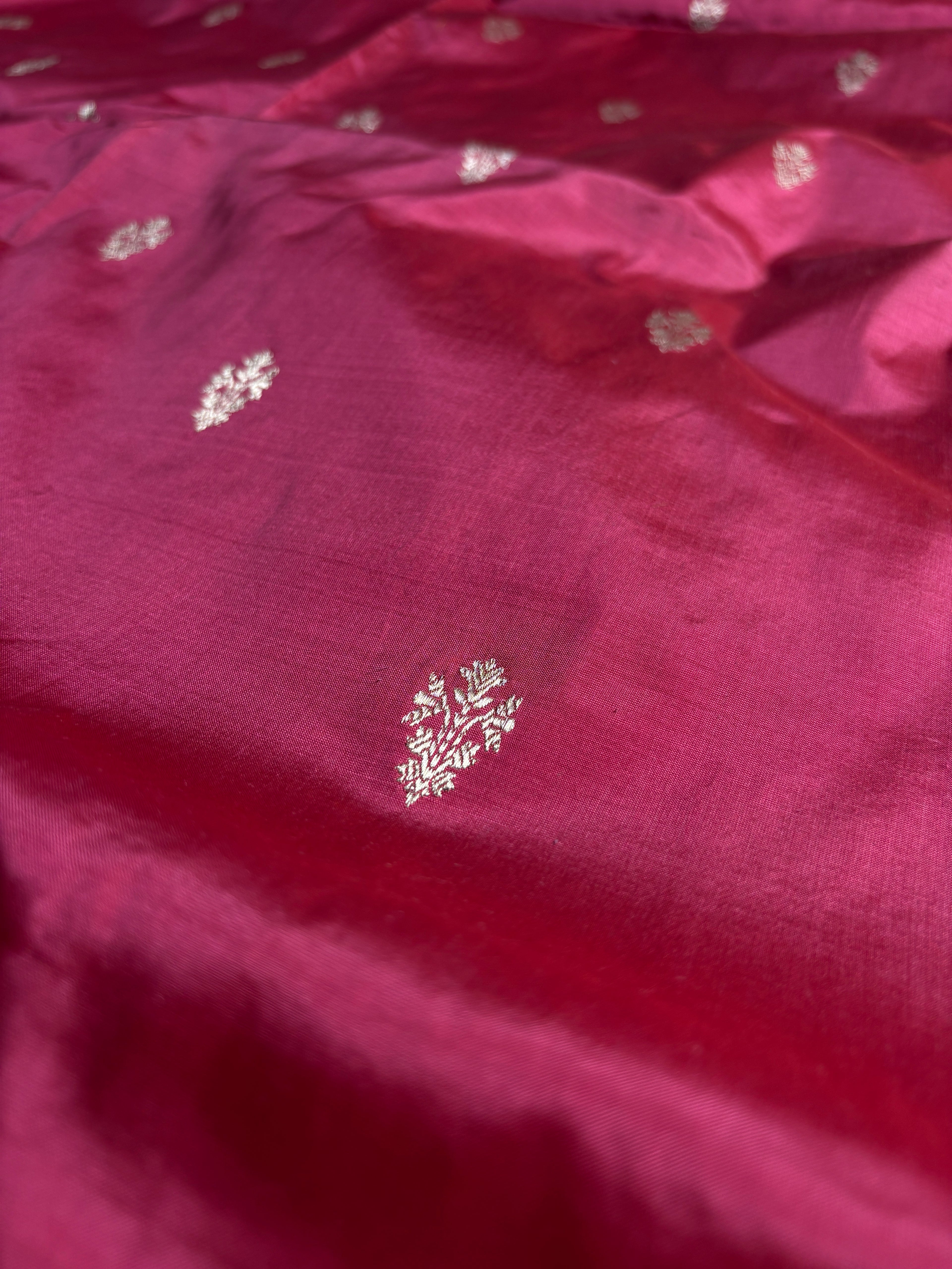 Pure Katan Silk Handloom Banarasi Saree - All Over Kadhua Motifs