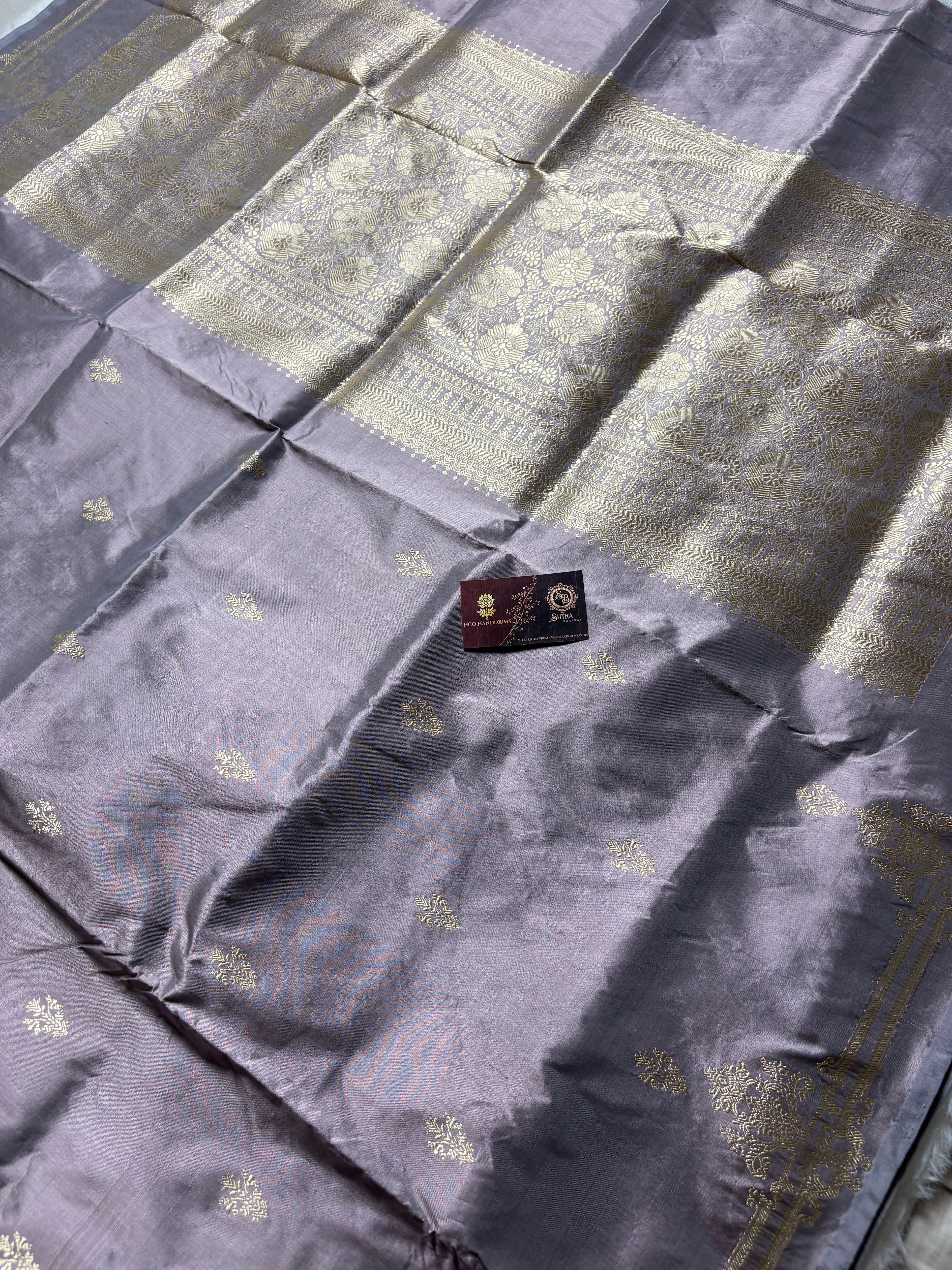 Pure Katan Silk Handloom Banarasi Saree - All Over Kadhua Motifs