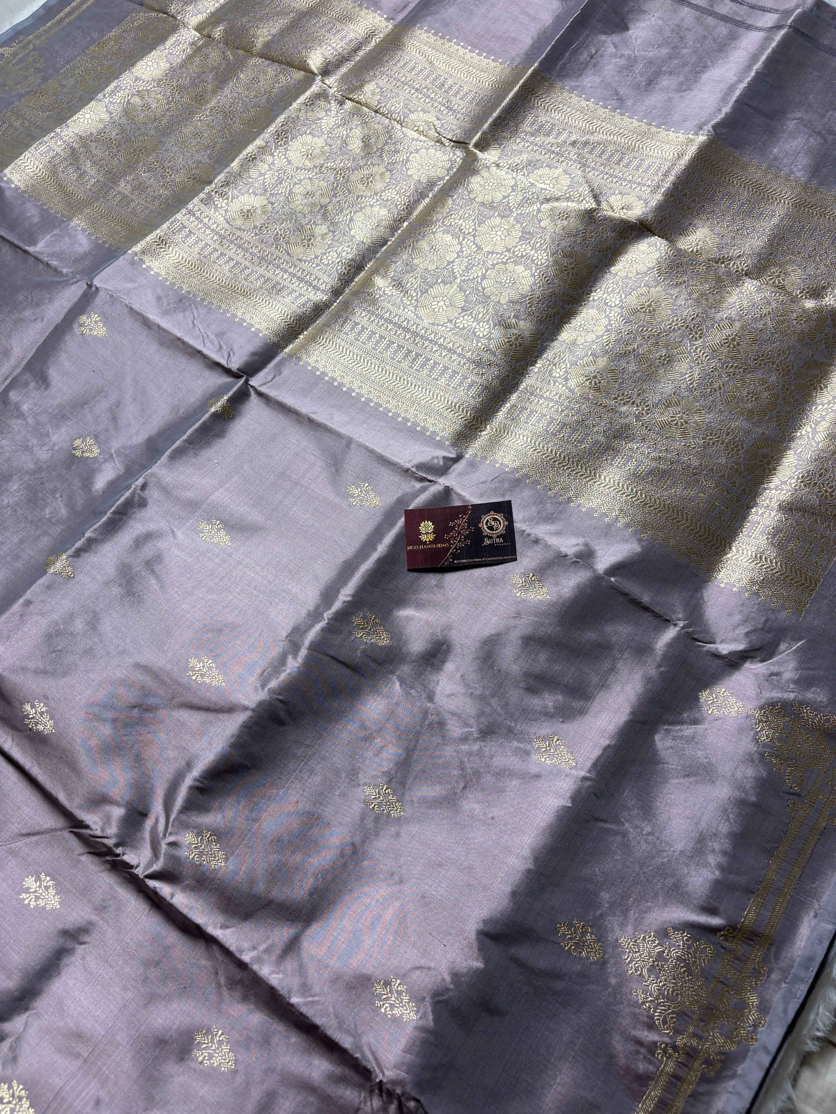 Pure Katan Silk Handloom Banarasi Saree - All Over Kadhua Motifs