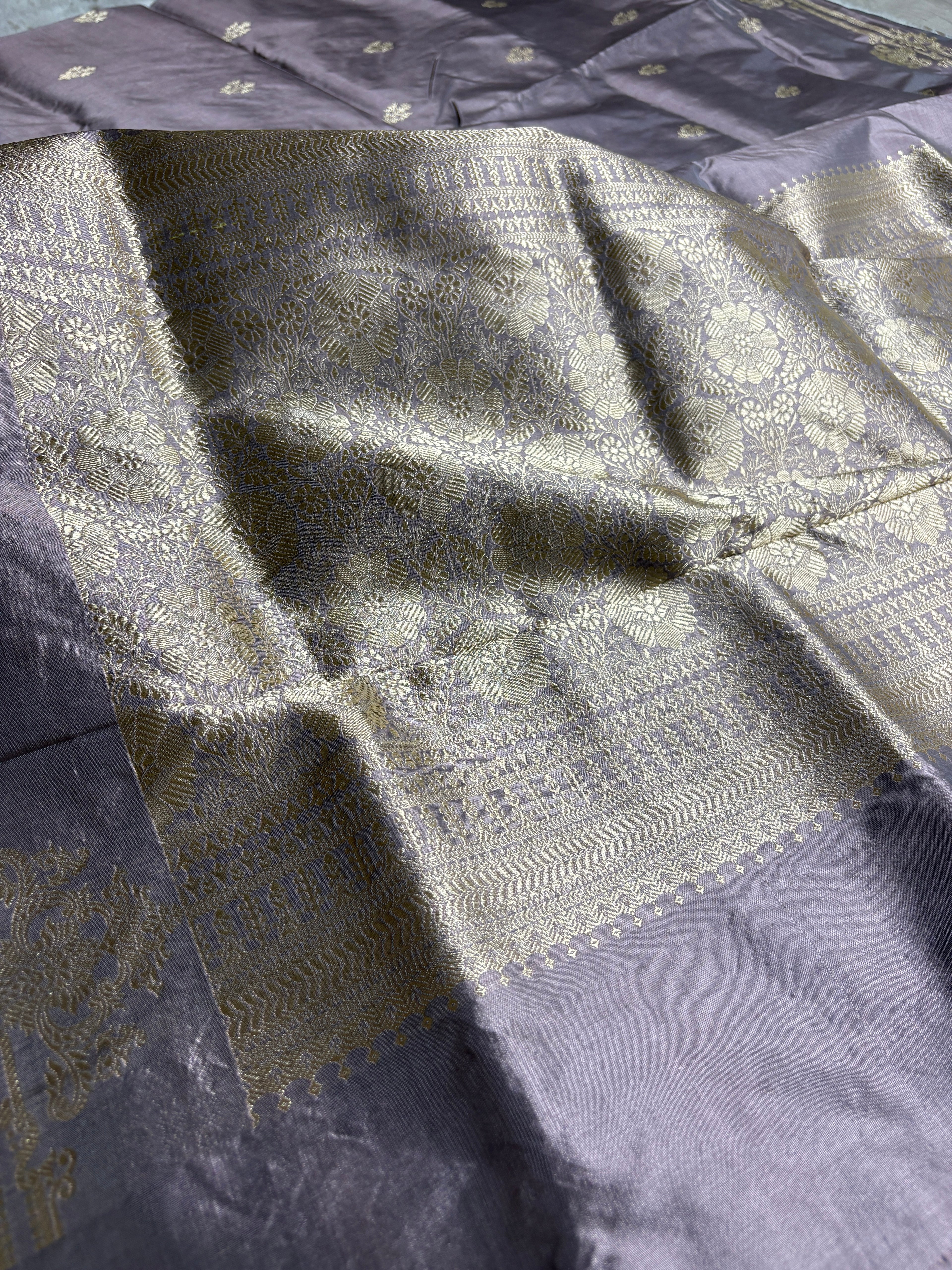Pure Katan Silk Handloom Banarasi Saree - All Over Kadhua Motifs