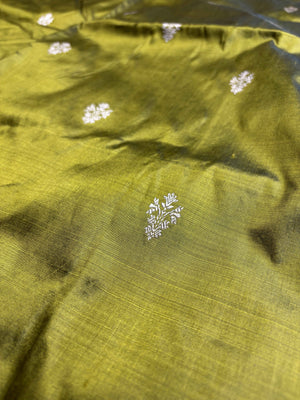 Pure Katan Silk Handloom Banarasi Saree - All Over Kadhua Motifs