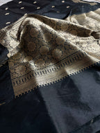 Pure Katan Silk Handloom Banarasi Saree - All Over Kadhua Motifs
