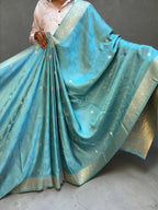 Premium Mashru Crepe Silk Banarasi Saree