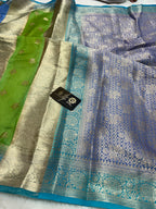 Pure Chiniya Silk Handloom Banarasi Saree - Dual Design