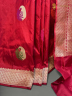 Pure Katan Silk Handloom Banarasi Saree - All Over Meenakari Motifs