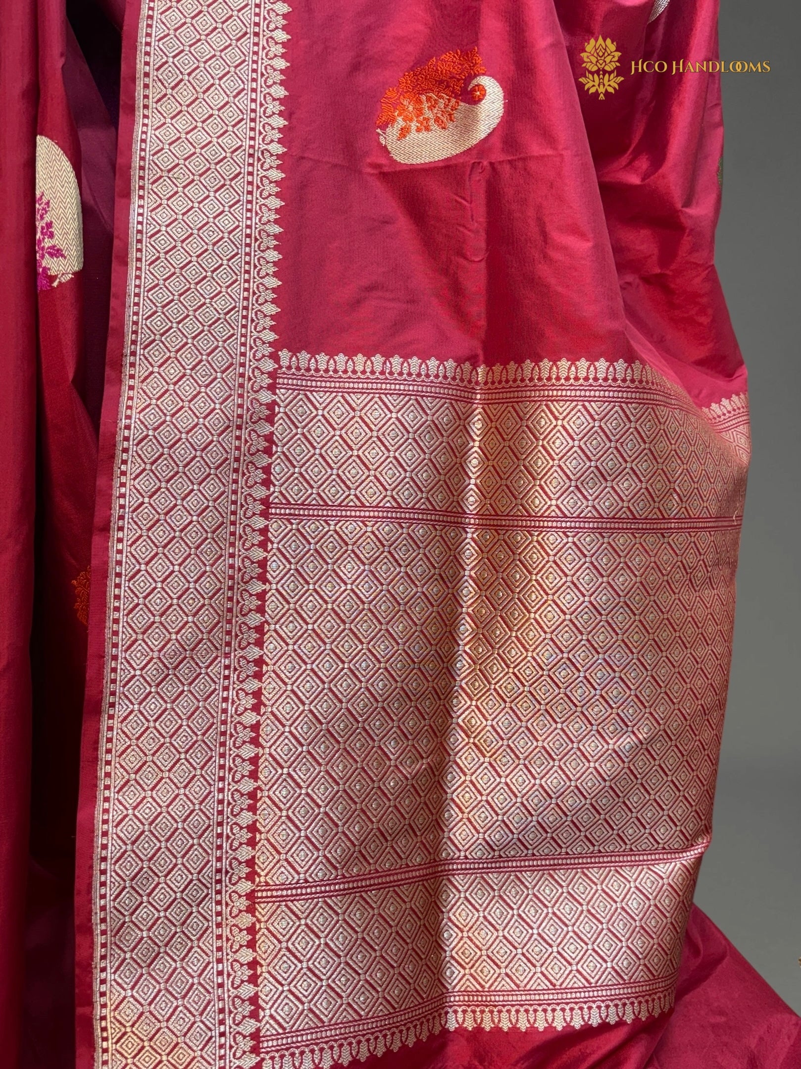 Pure Katan Silk Handloom Banarasi Saree - All Over Meenakari Motifs