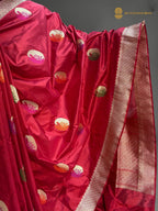 Pure Katan Silk Handloom Banarasi Saree - All Over Meenakari Motifs