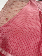Light Pink Premium Mashru Katan Silk Tanchui Brocade Banarasi Saree